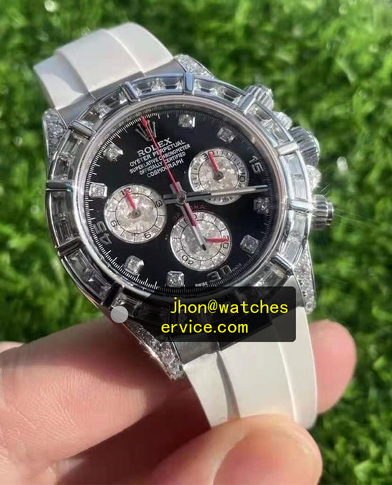 Oysterflex Big Diamond Moissanite Bezel Super Clone Daytona