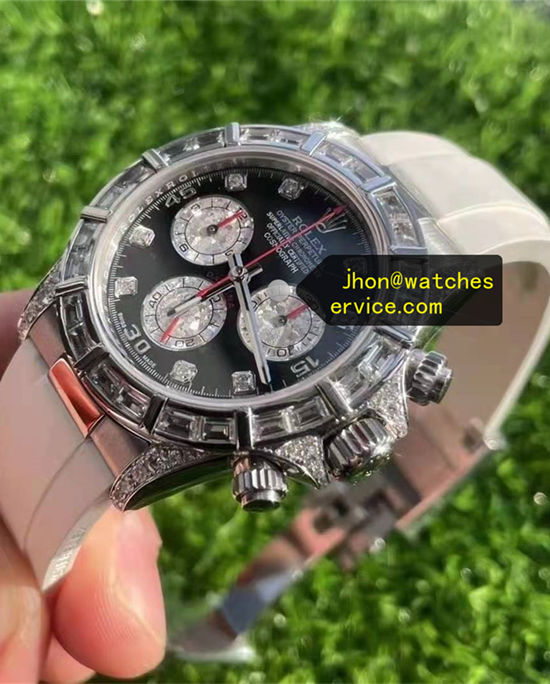 Oysterflex Big Diamond Moissanite Bezel Super Clone Daytona