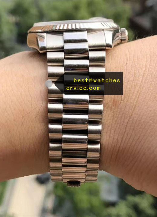 President Bracelet White Gold Diamond Makers Super Clone 41mm Day-Date 218239