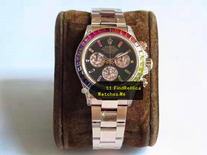 Rainbow Black Dial Index Marks Super Clone Daytona 116595RBOW