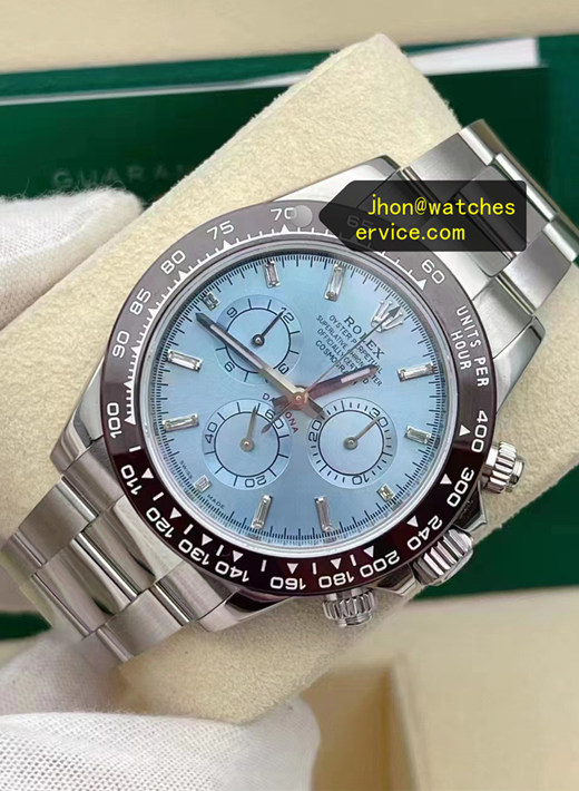 Ice Blue Baguette Dial Super Clone Platinum Daytona 116506