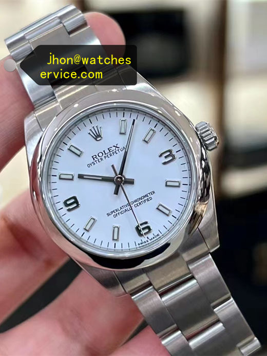 White Arabic Smooth Bezel Super Clone 34mm Oyster Perpetual 114200