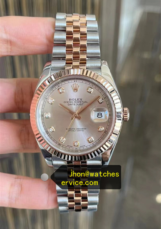 Silver Diamond Dial Two Tone Super Clone 41 Datejust 126333