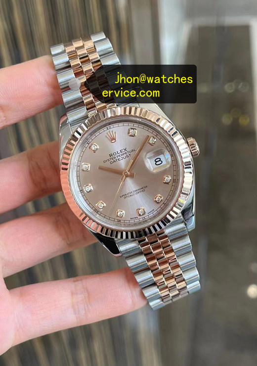 Silver Diamond Dial Two Tone Super Clone 41 Datejust 126333