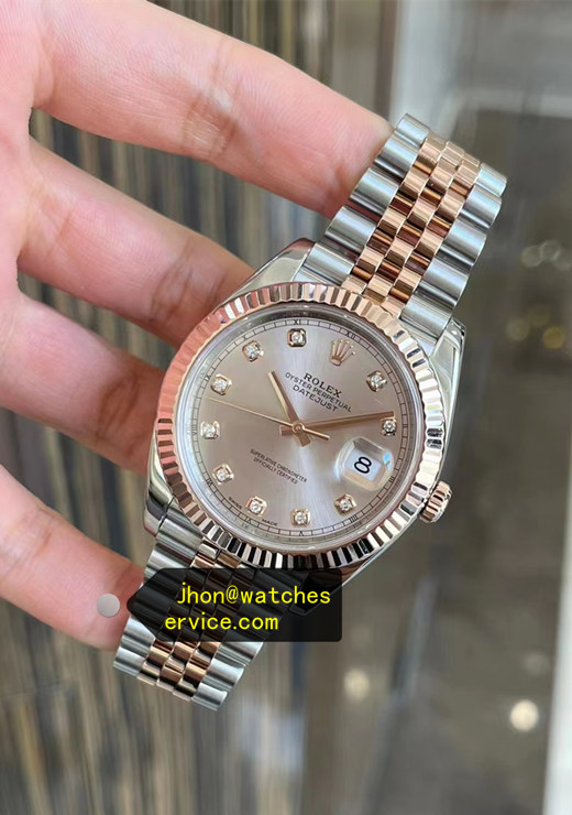 Silver Diamond Dial Two Tone Super Clone 41 Datejust 126333