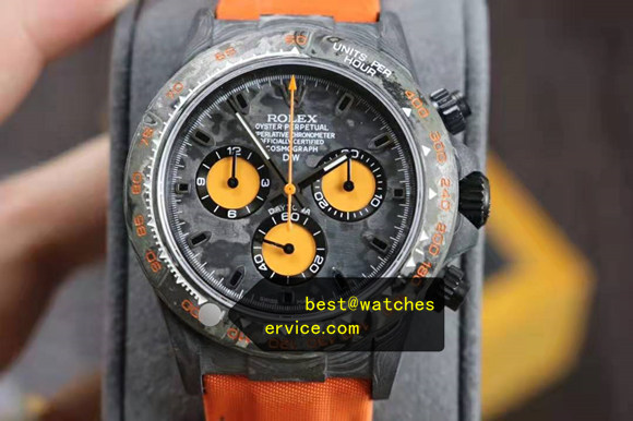 Orange Eyes With Black Dial  Carbon Fiber Super Clone Diw Daytona