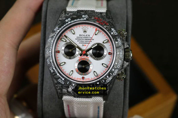 White With Red Dial Carbon Fiber Super Clone Diw Daytona