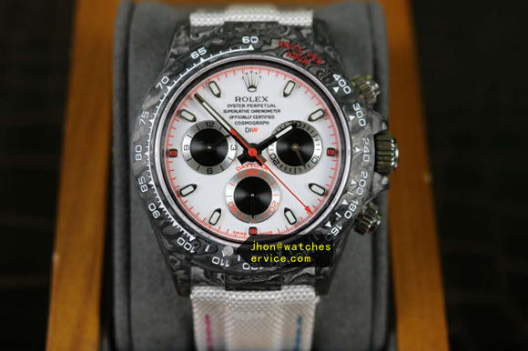 White With Red Dial Carbon Fiber Super Clone Diw Daytona