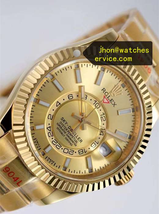 Champagne Dial Yellow Gold 1:1 Clone 42mm Sky-Dweller 326938 