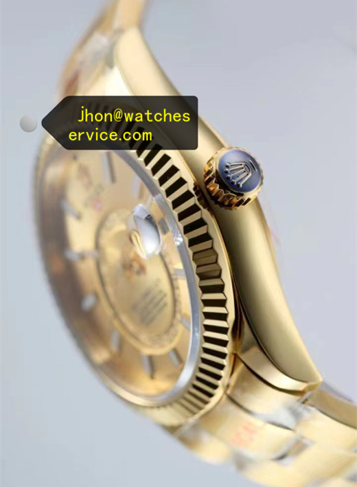 Champagne Dial Yellow Gold 1:1 Clone 42mm Sky-Dweller 326938 